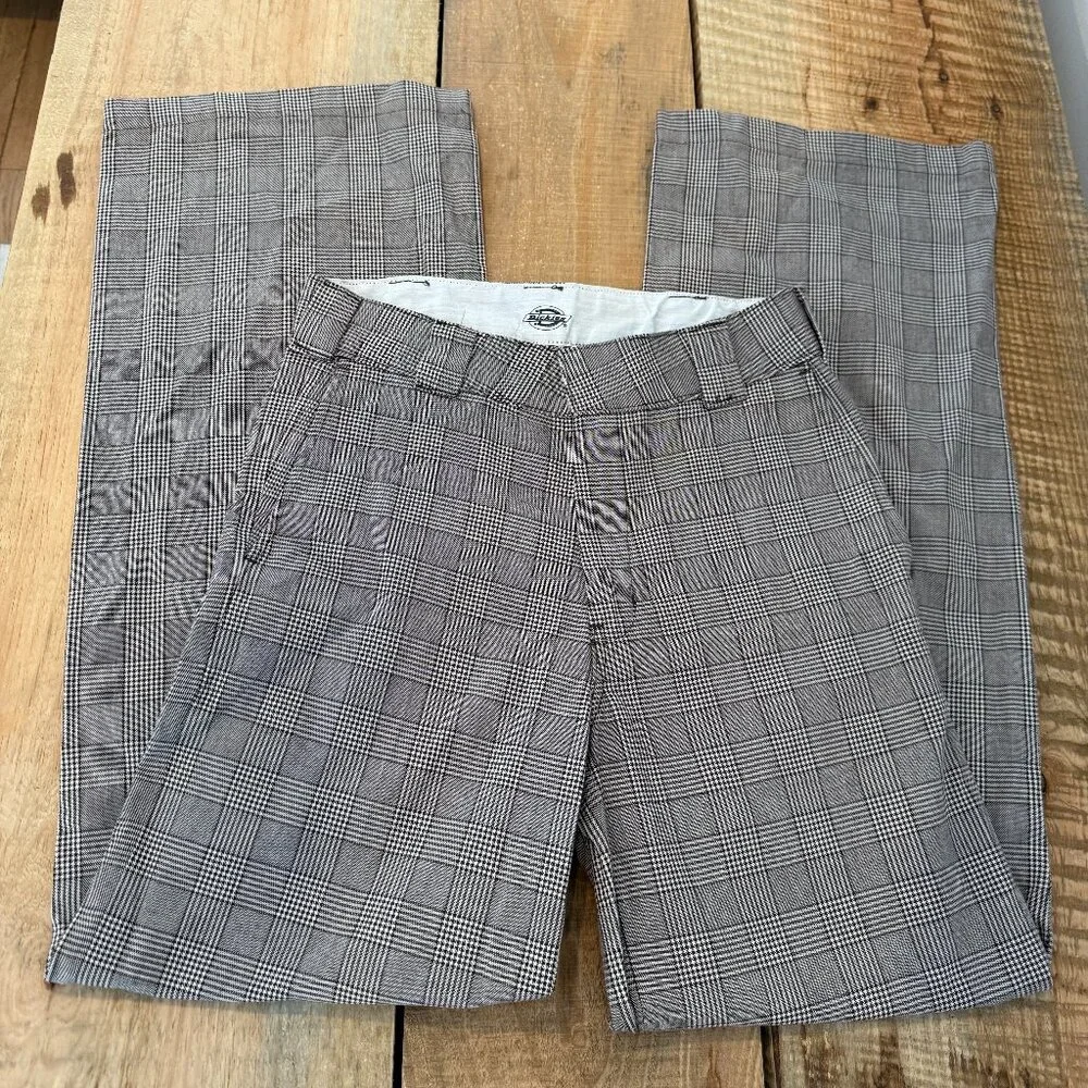 Dickies Bakerhill High Rise Wide Leg Plaid NWOT Size 0 - Picture 2 of 7
